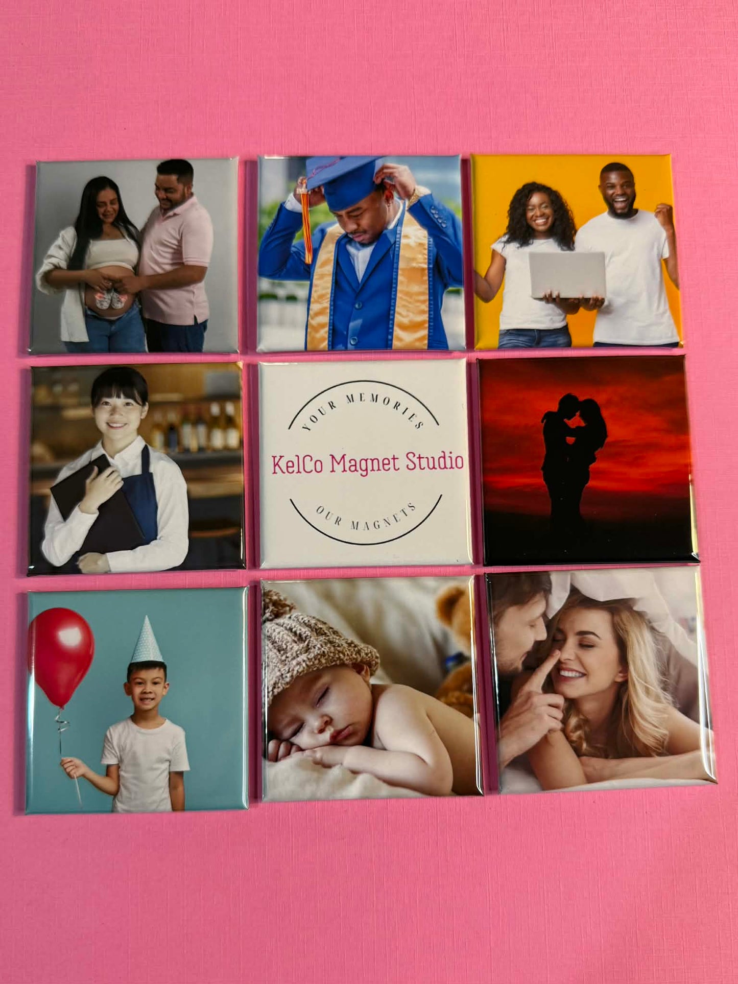 9 Pack- KelCo Custom Magnets